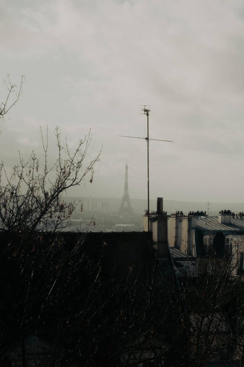 City rooftops in the haze